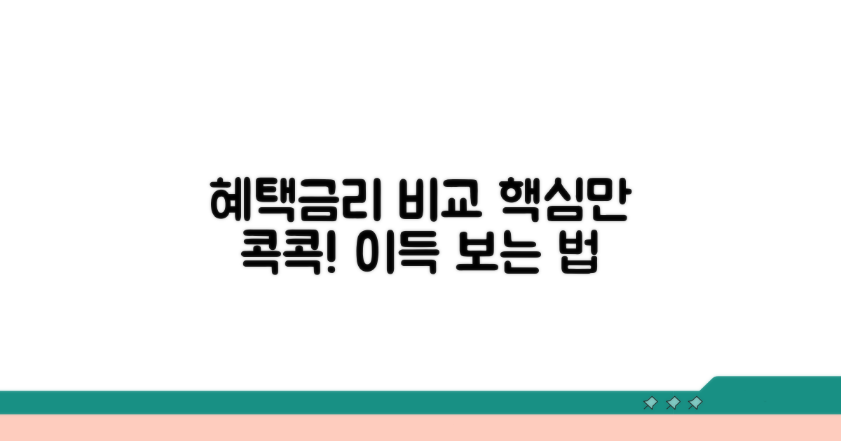 우대 혜택과 금리 비교