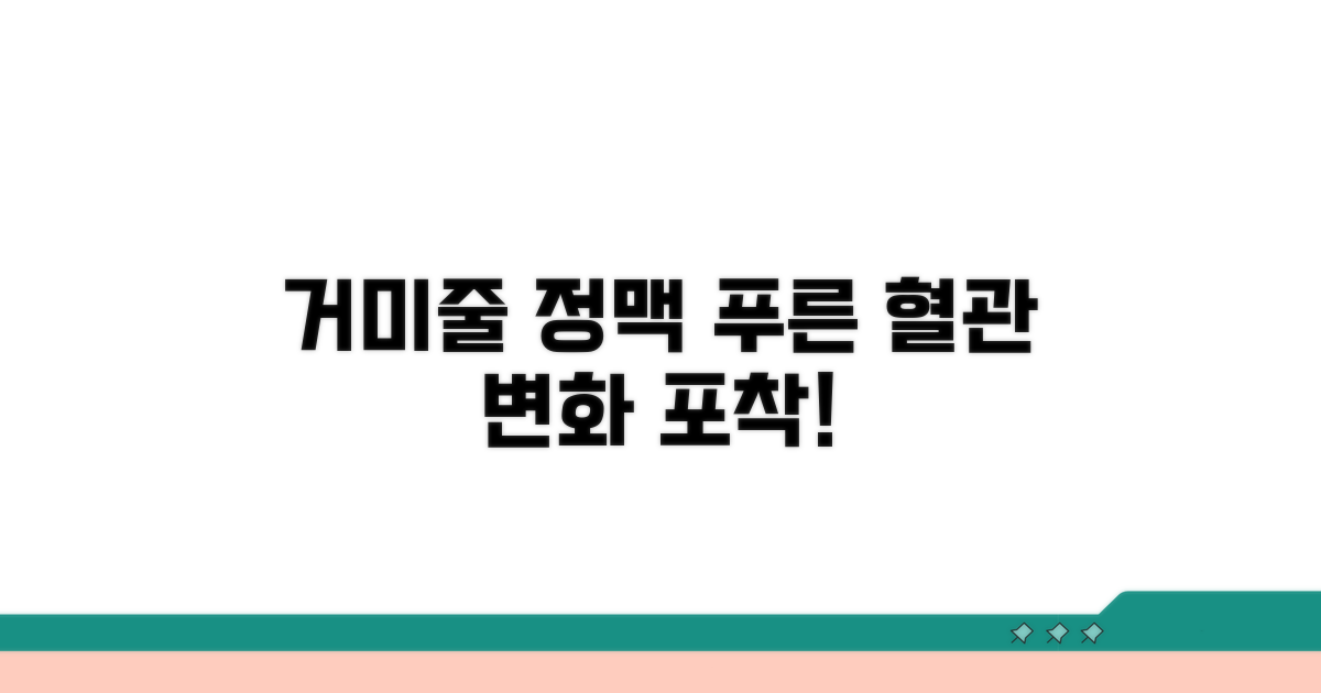 거미줄 정맥 푸른 혈관 변화