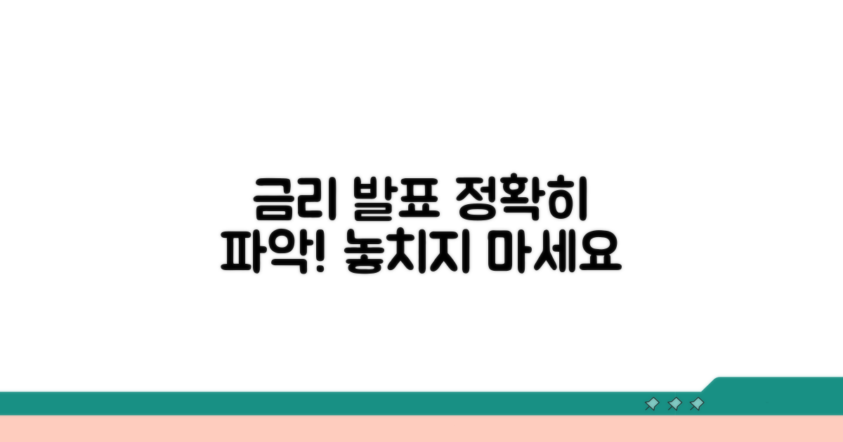 금리 발표 시점 파악