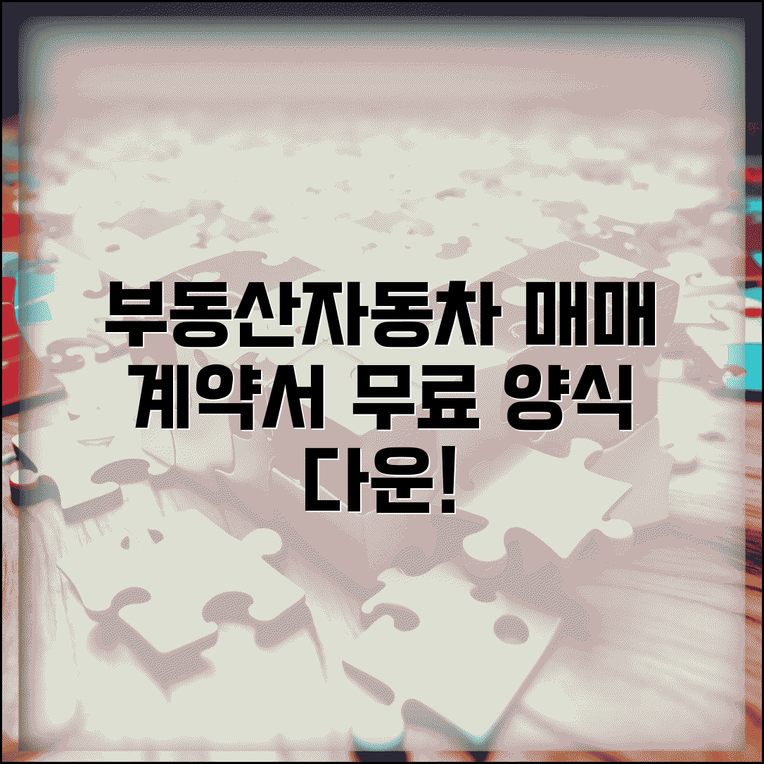 매매계약서 서식 다운로드 | 부동산 자동차 계약서 양식 무료