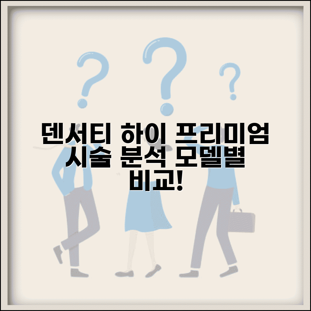 덴서티 하이 프리미엄 시술 분석 클래식 모델 비교