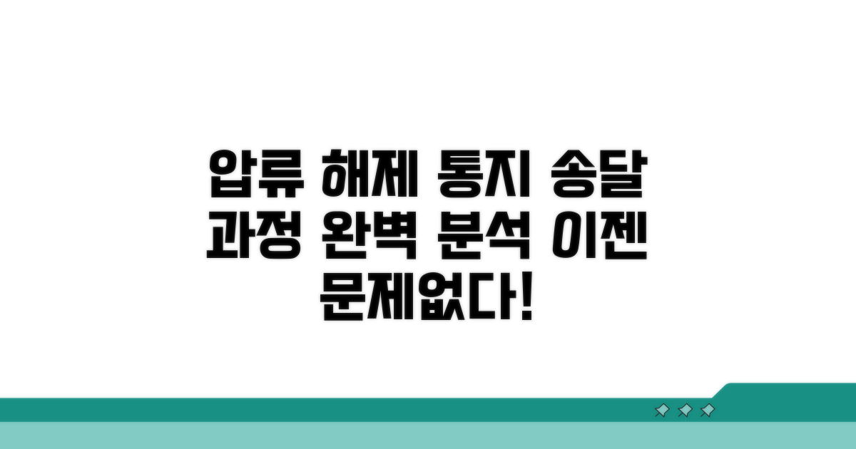 압류해제 통지 송달 과정 상세 분석