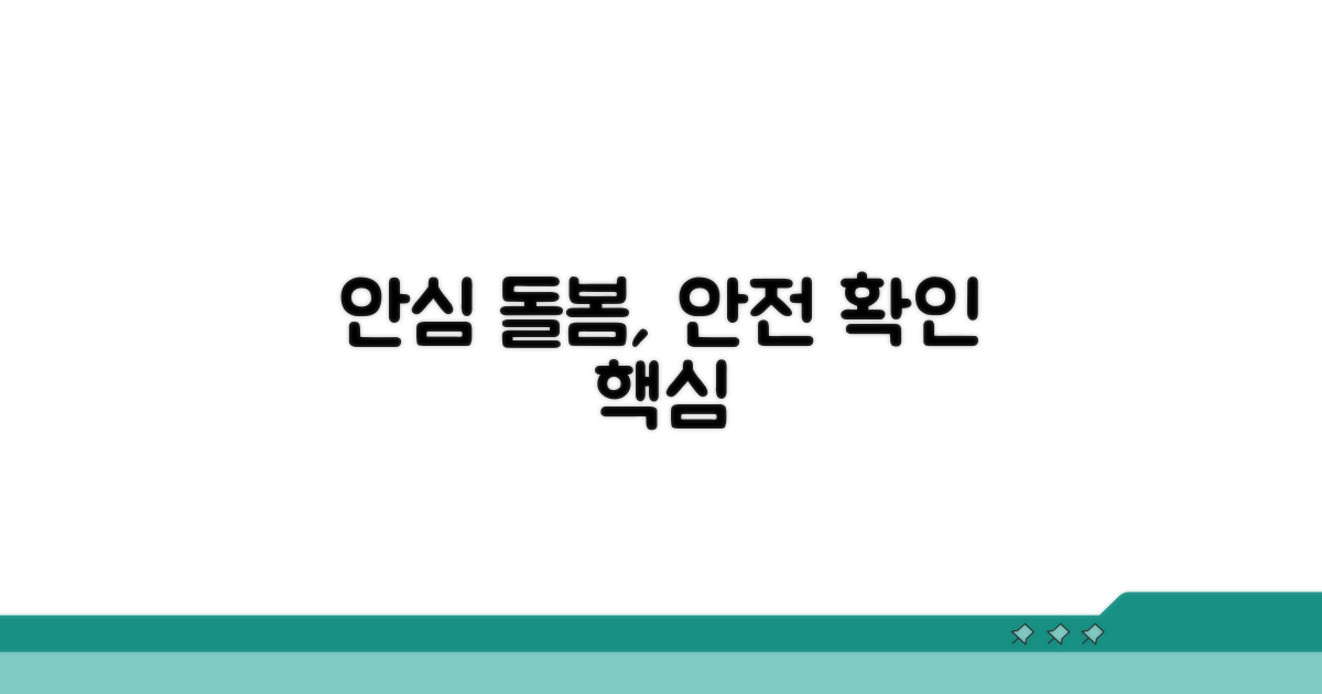 안심 돌봄: 안전 확인의 핵심