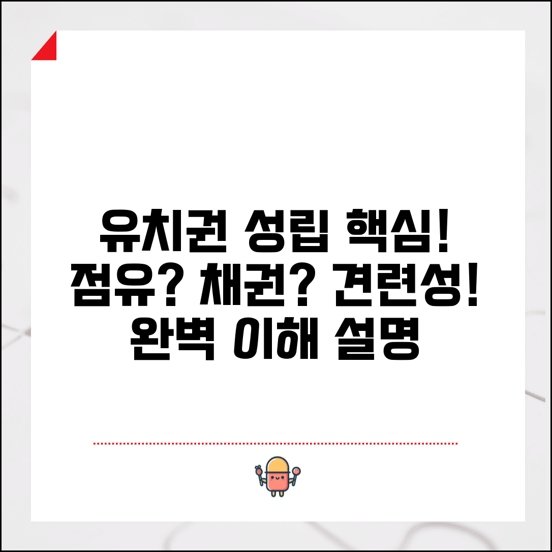 유치권 성립 조건 점유 채권 견련성 요건 설명