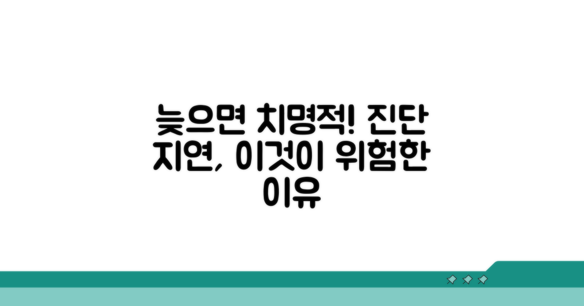 늦은 진단의 치명적 위험성