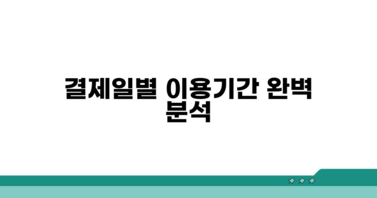 결제일별 이용기간 완벽 분석