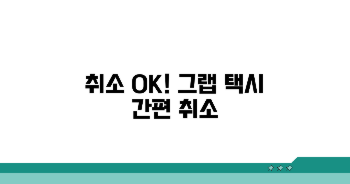 그랩 택시 호출 취소 절차
