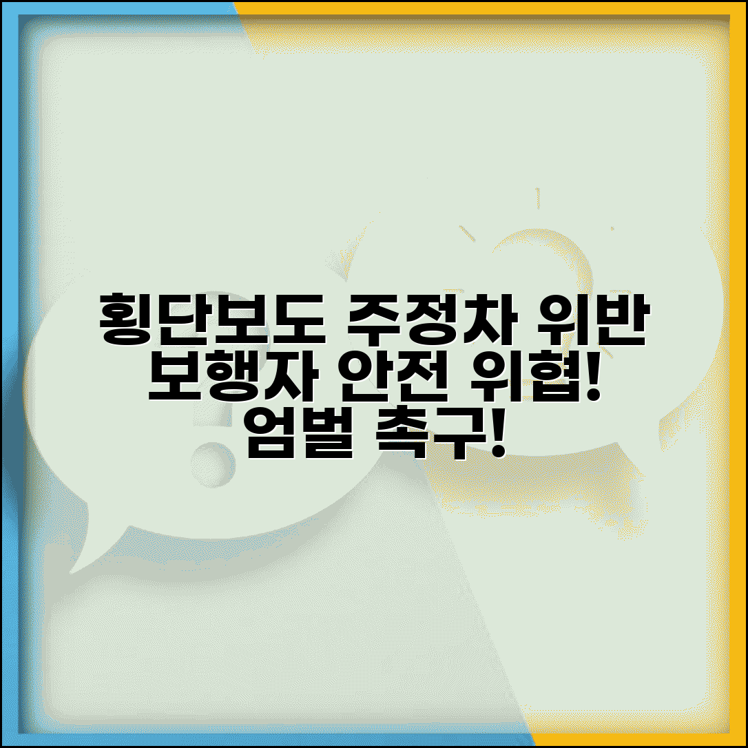 횡단보도 주정차위반 가중 처벌 보행자 안전 위협 엄벌