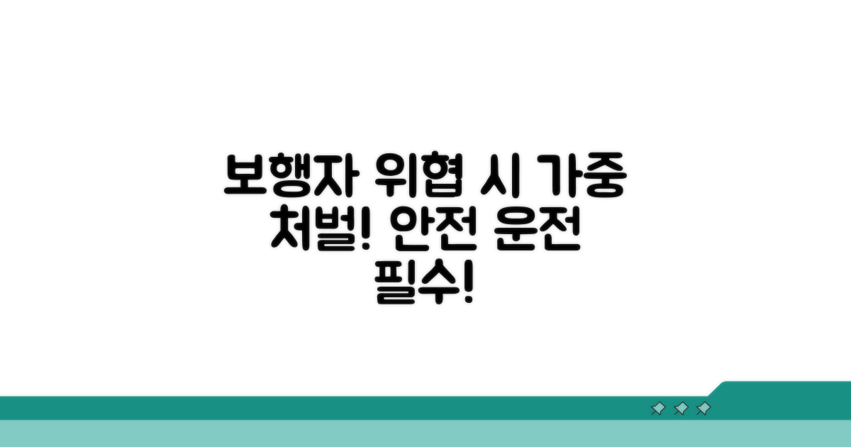 보행자 안전 위협 시 가중 처벌