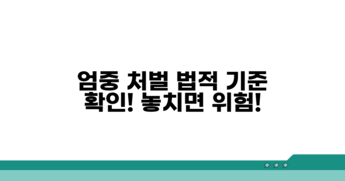 엄중한 법적 처벌 기준 확인