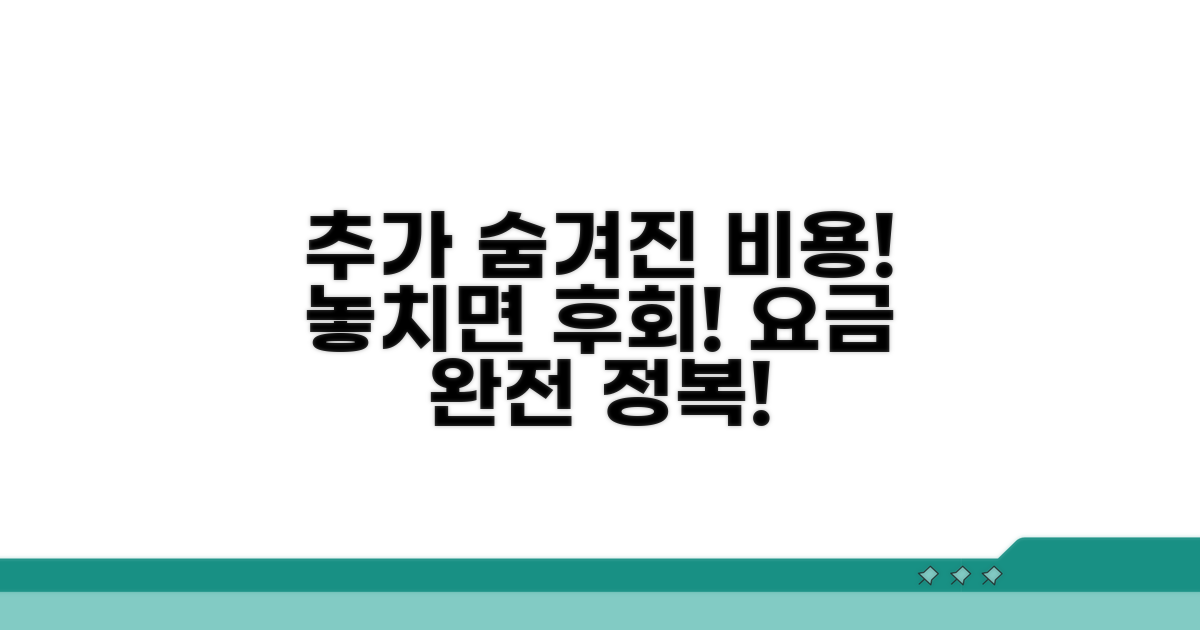 기본 요금 외 추가 비용 총정리