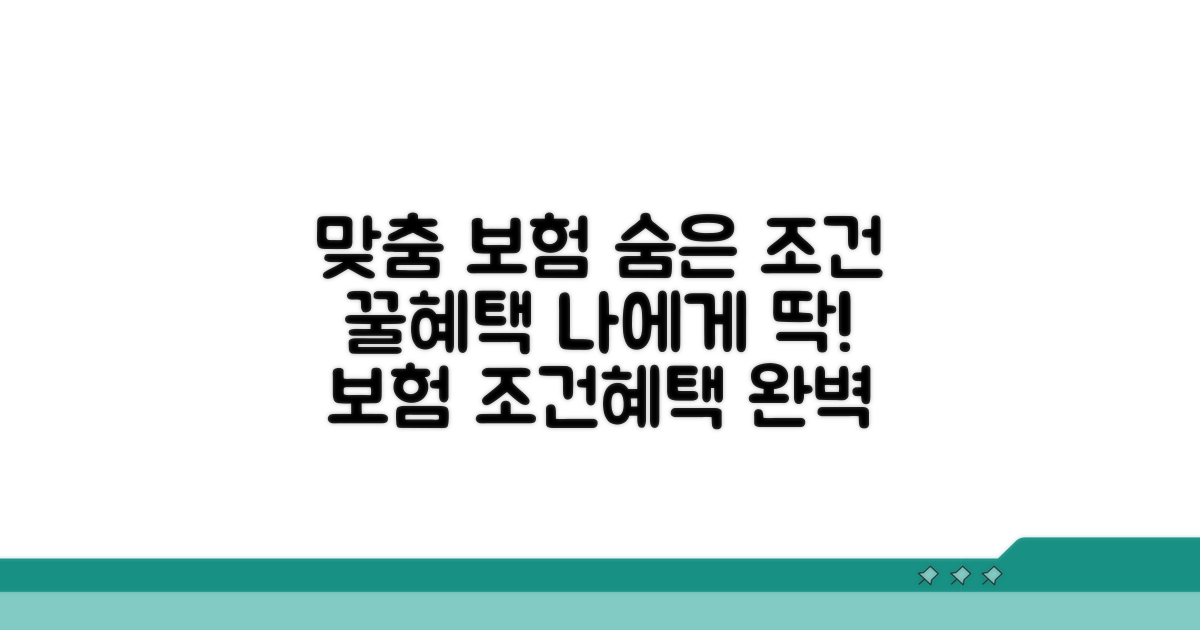 맞춤 보험 상품 상세 조건 및 혜택 분석