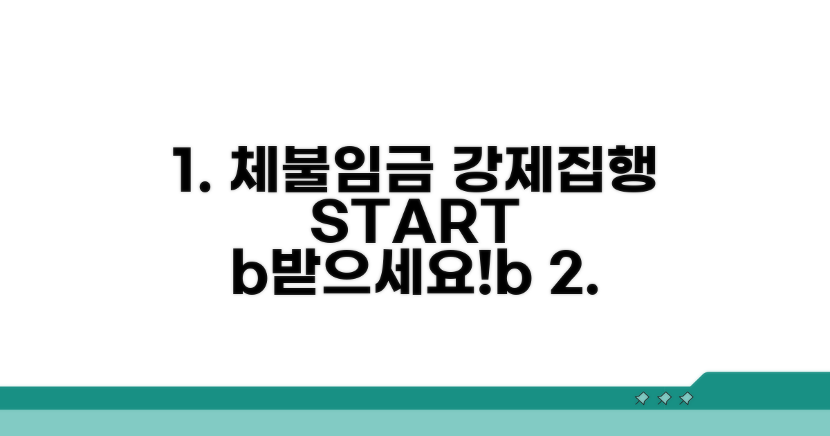 체불임금 강제집행 절차 시작