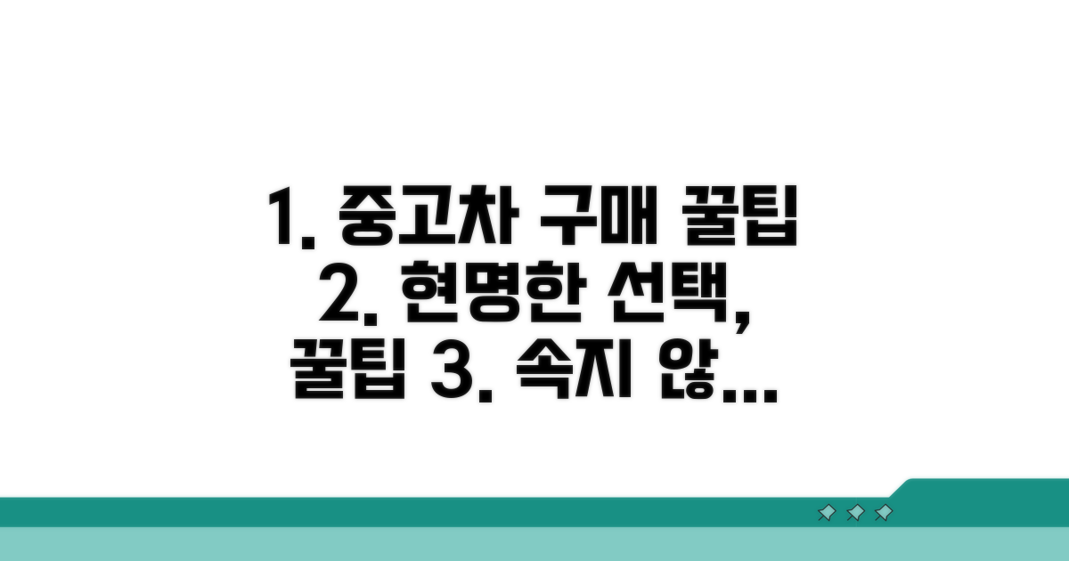 현명한 중고차 구매 꿀팁 모음