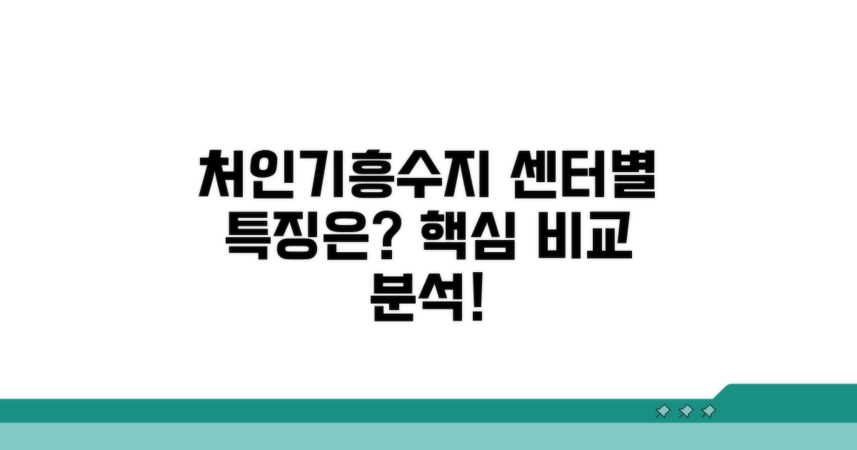 처인, 기흥, 수지 센터별 특징