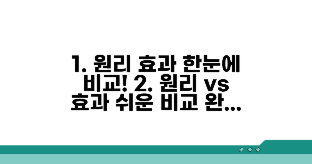 원리부터 효과까지 한눈에 비교