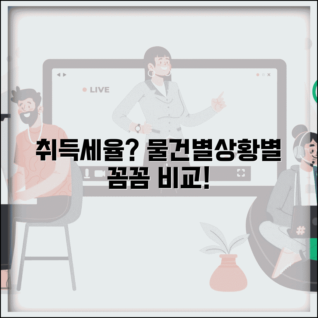 취득세율 얼마나 될까 물건별 상황별 세율 비교