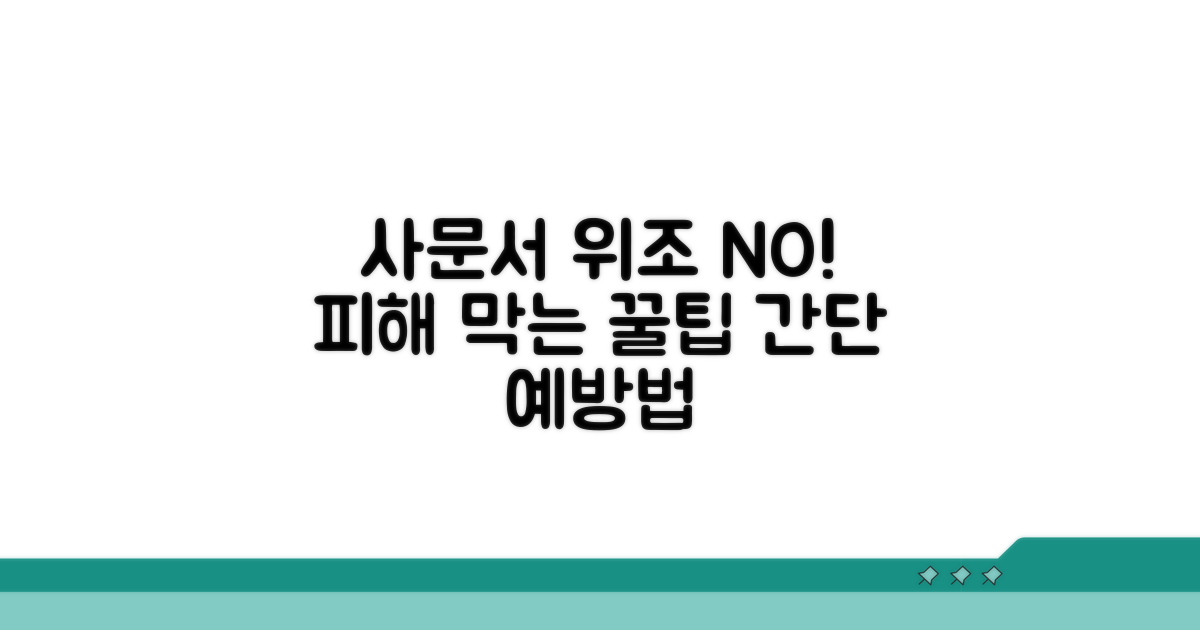 피해를 막는 사문서 위조 예방 꿀팁