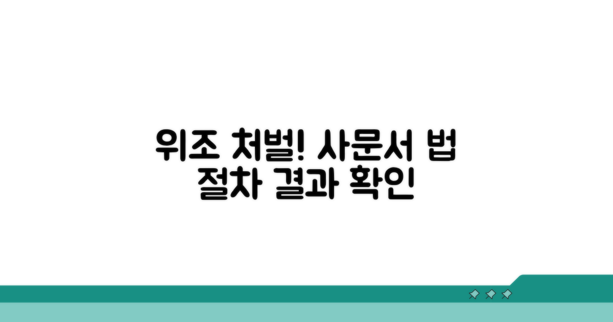 사문서 위조, 처벌 수위와 법적 절차