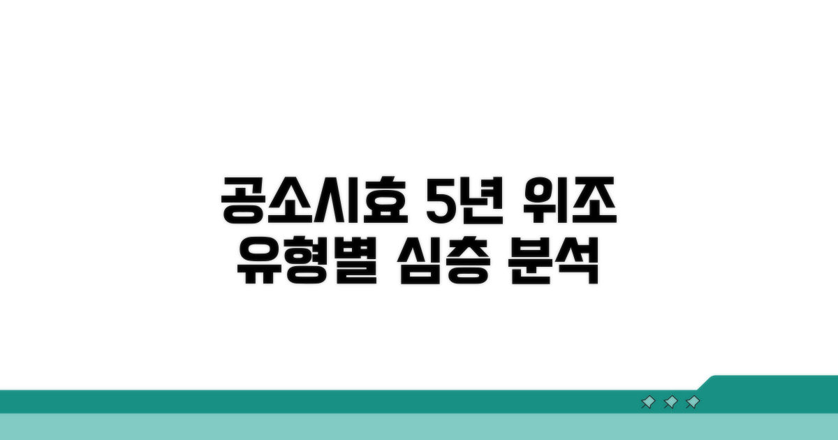 공소시효 5년, 기간별 위조 행위 분석