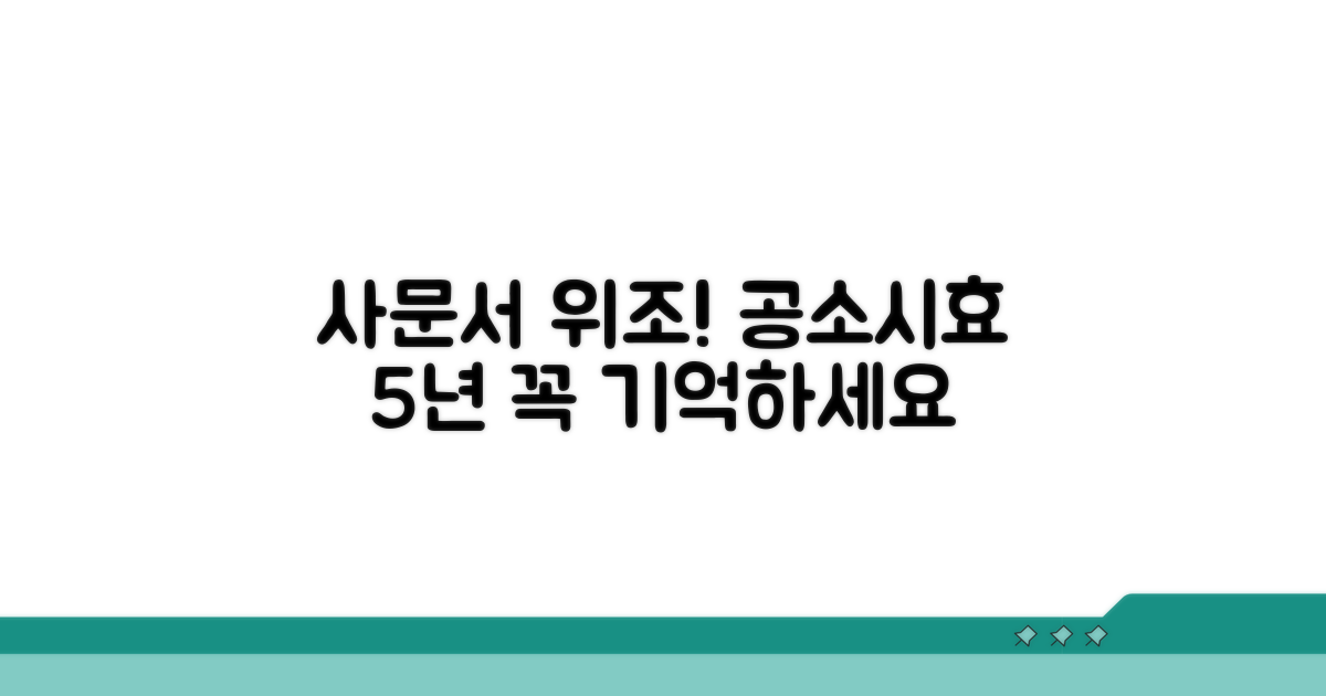 사문서 위조 공소시효 5년: 핵심 정리
