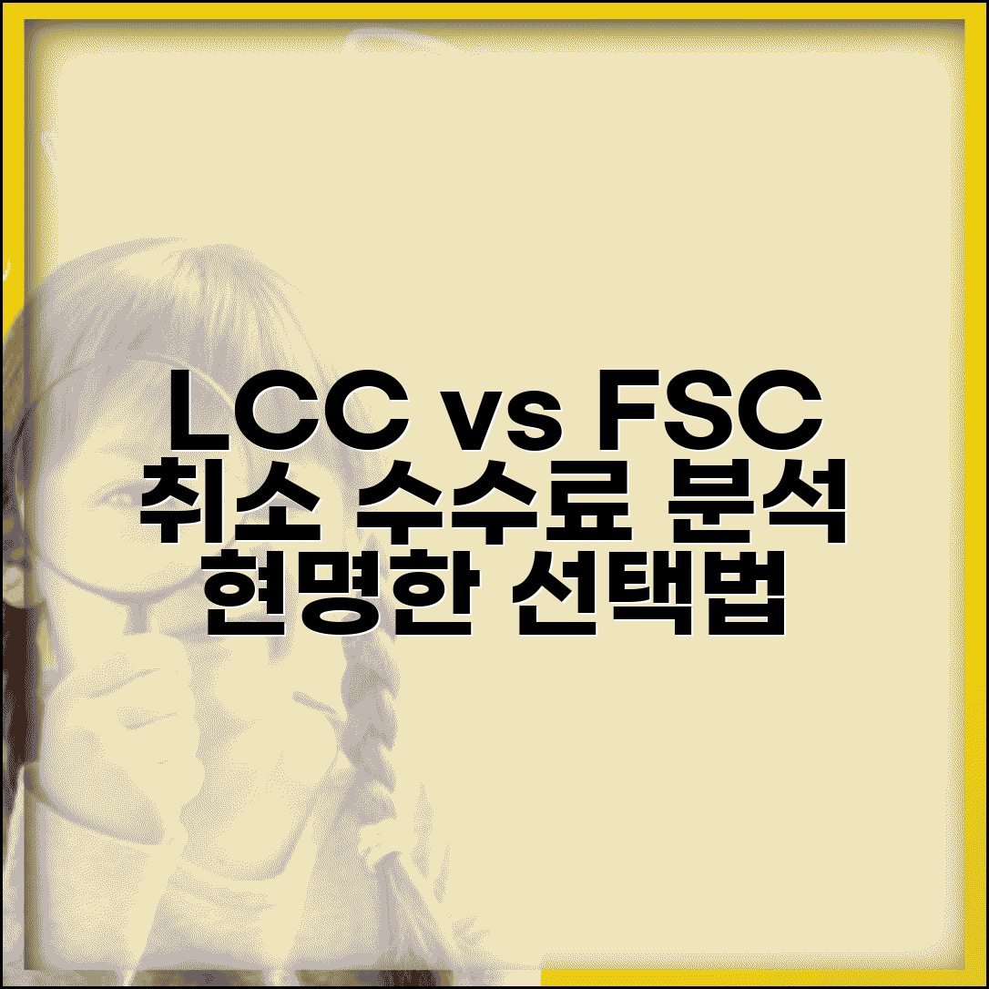 LCC FSC 비행기 취소 수수료 비교와 선택 기준