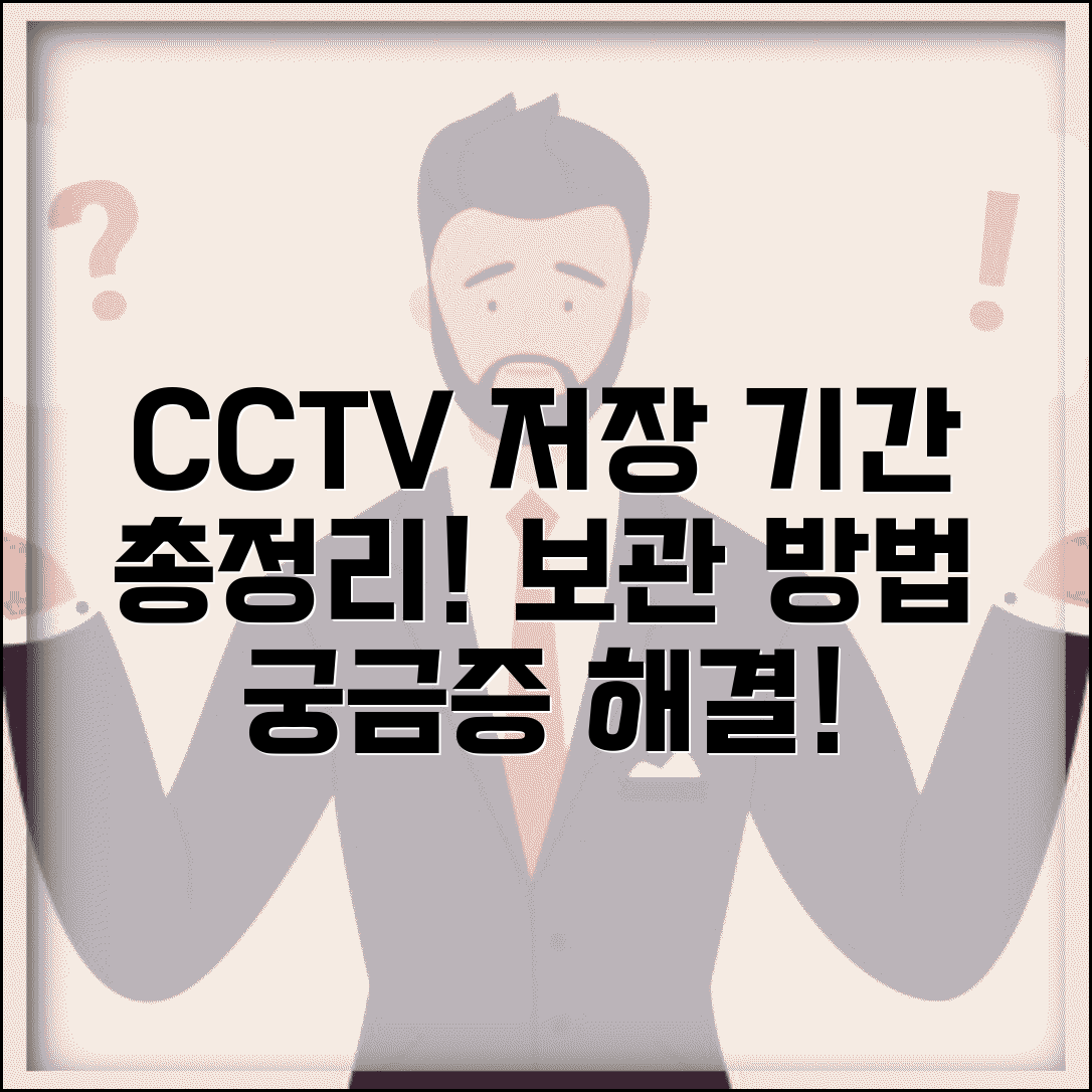 CCTV 영상 저장 기간 총정리와 보관 방법