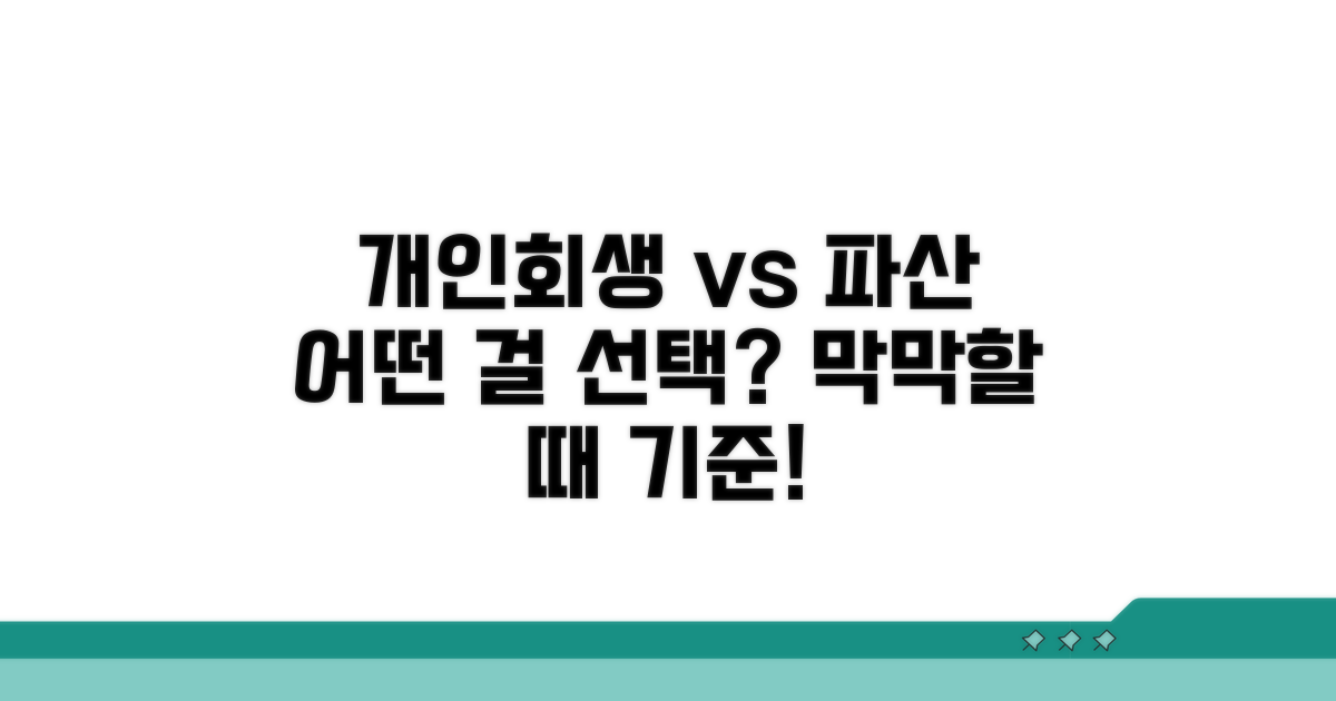연체 시 개인회생 vs 파산 선택 기준