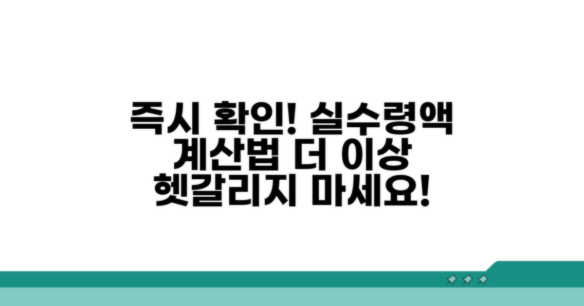 간편 계산법, 실수령액 확인