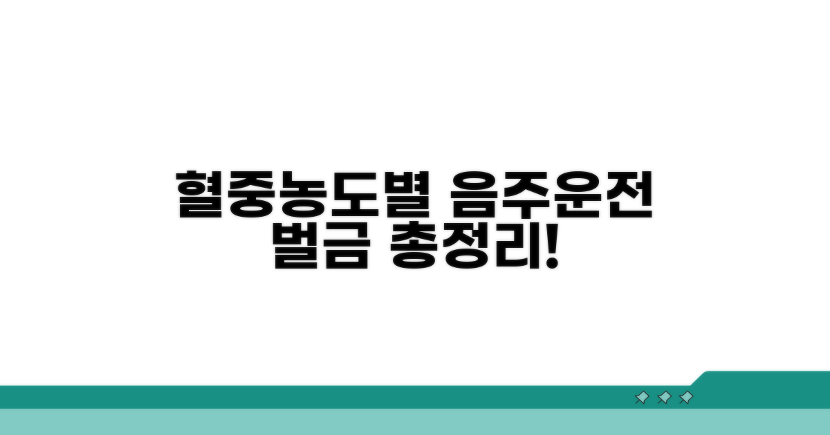 혈중농도별 음주운전벌금 총정리