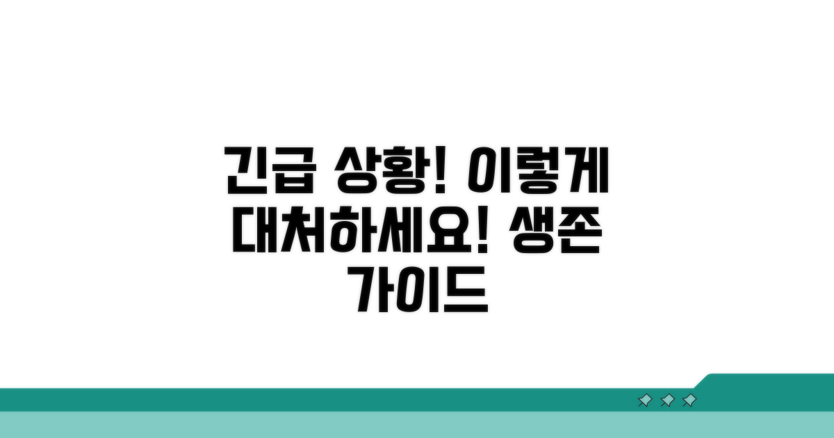 긴급 상황 발생 시 대처 방법