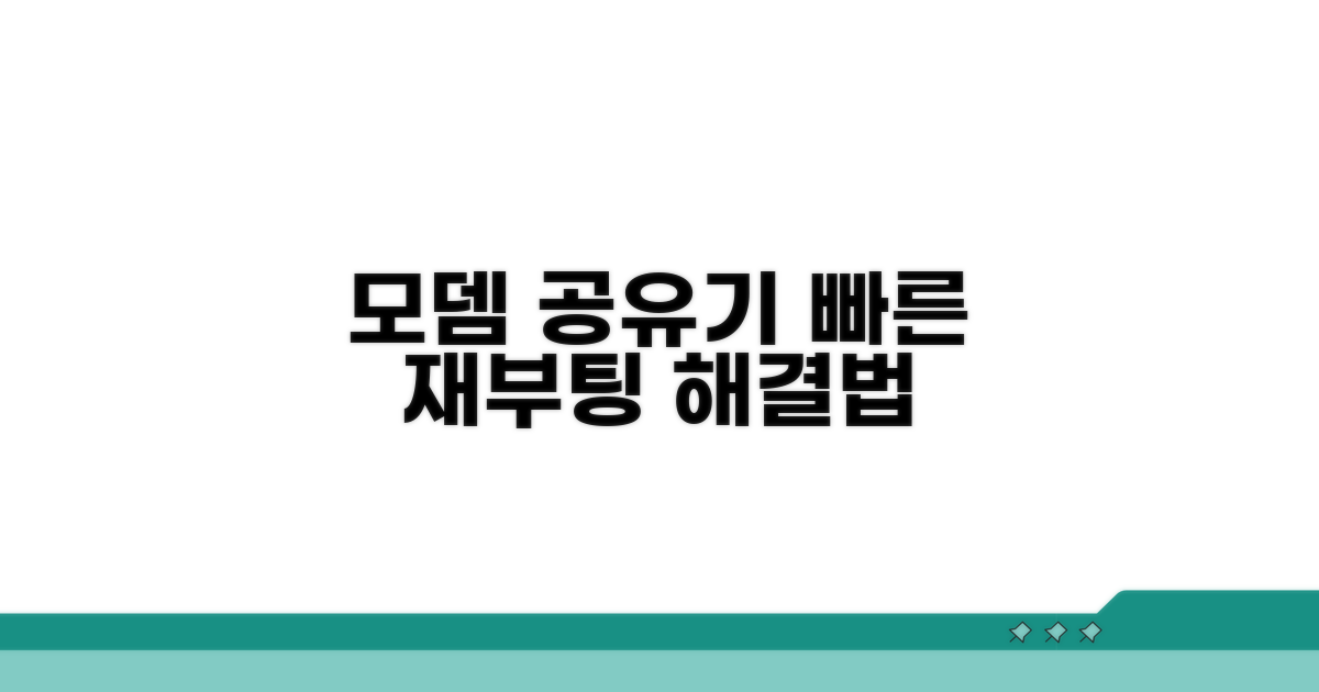 공유기 모뎀 재부팅 방법