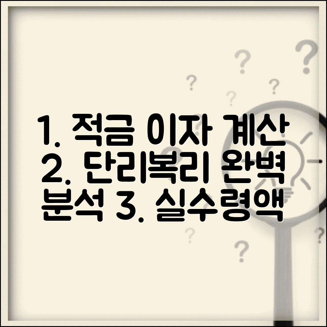 적금 이자 계산 방법 총정리 | 단리 복리 만기 실수령액 계산식 완벽 분석