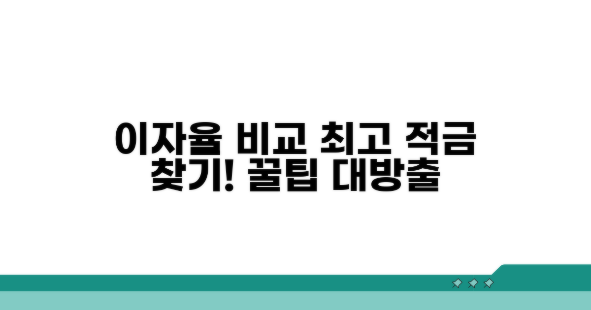 예시로 알아보는 적금 이자율 비교