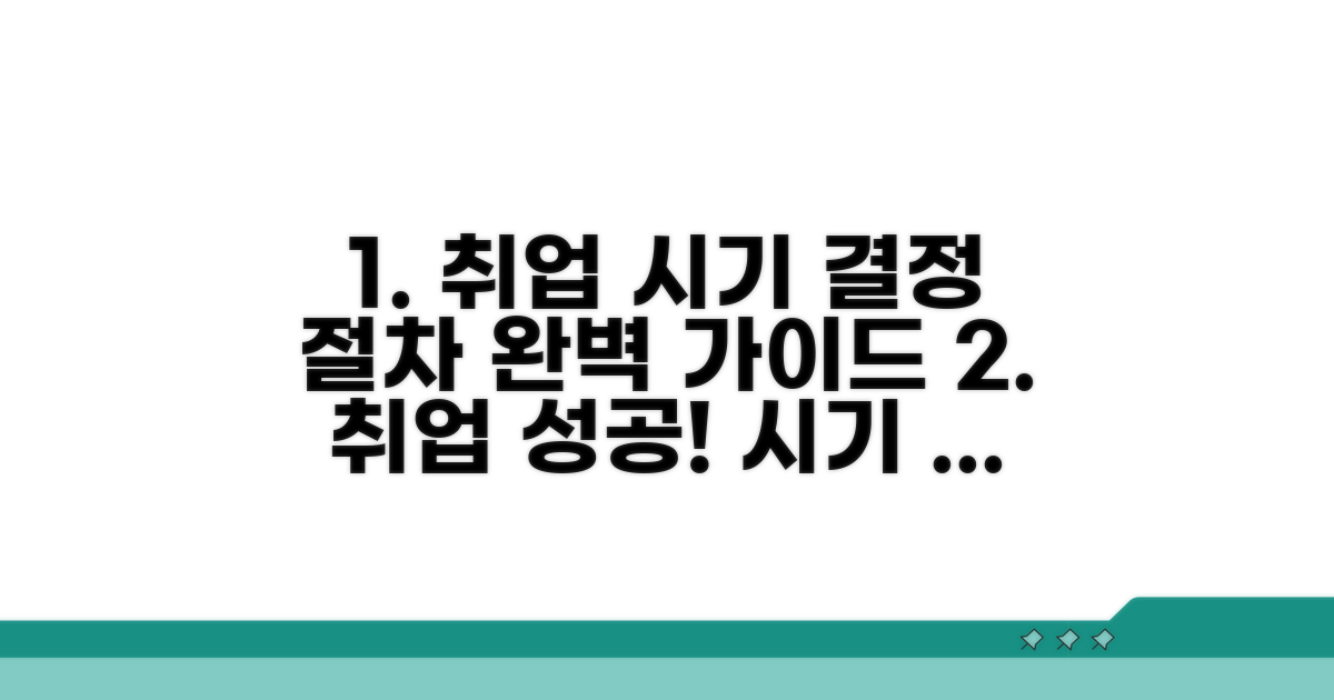 취하 시기 결정과 절차 안내