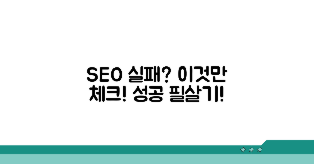 SEO 실패 않는 필수 체크리스트
