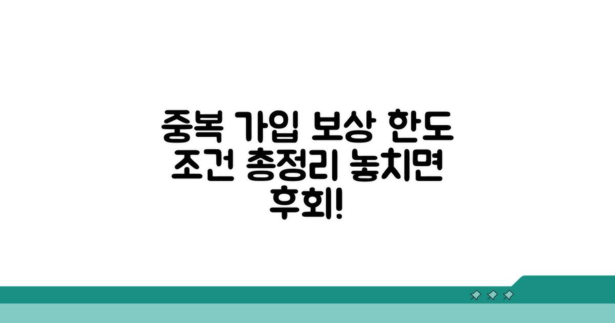 중복 가입 시 보상 한도와 조건 분석