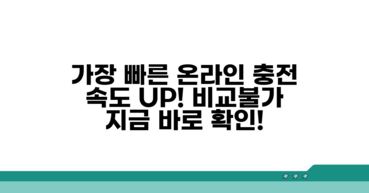 온라인 충전, 가장 빠른 방법은?