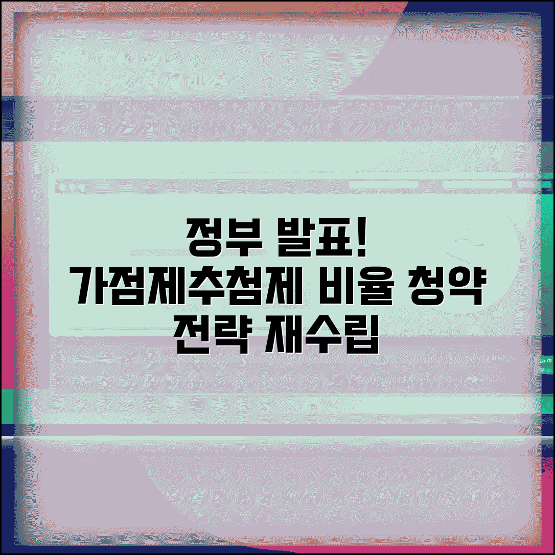 가점제 추첨제 비율 최신 변화 | 정부 정책 변경에 따른 청약 전략 수정 필요성