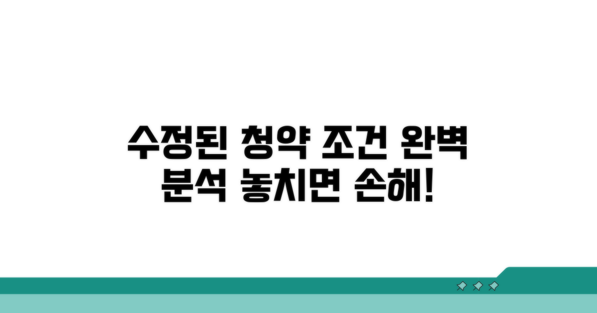 수정된 청약 조건 완벽 분석