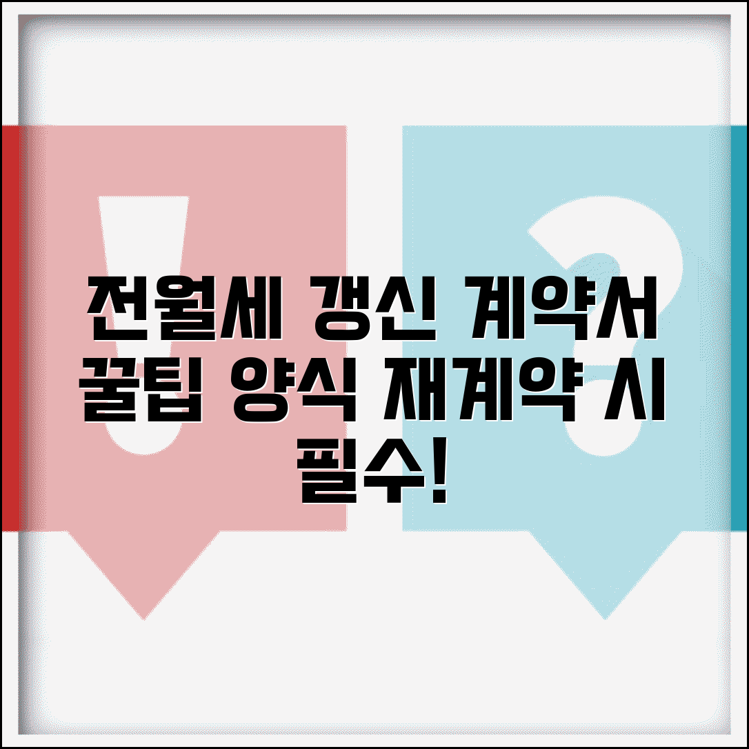 전월세 계약 갱신 계약서 양식 | 재계약 시 계약서 작성법