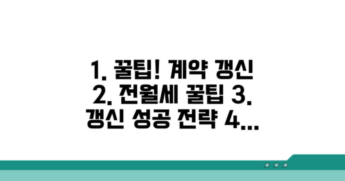 성공적인 전월세 계약 갱신 팁
