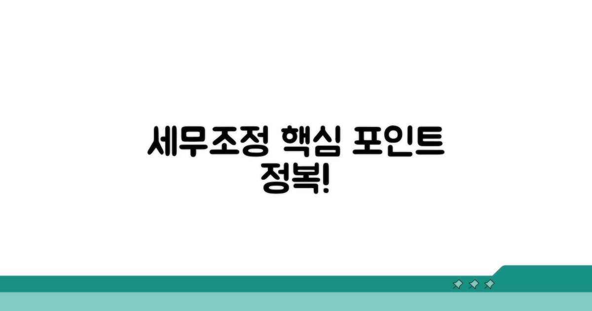 세무조정 포인트 핵심 분석