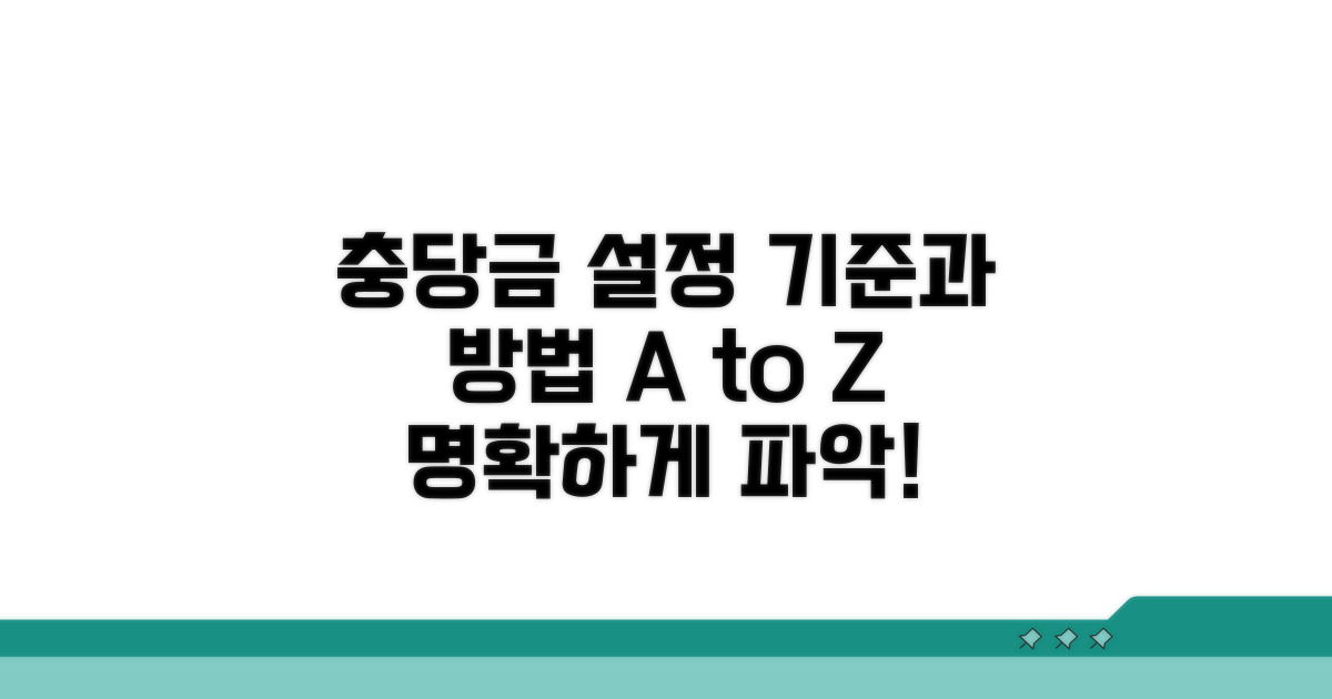 충당금 설정 기준과 방법