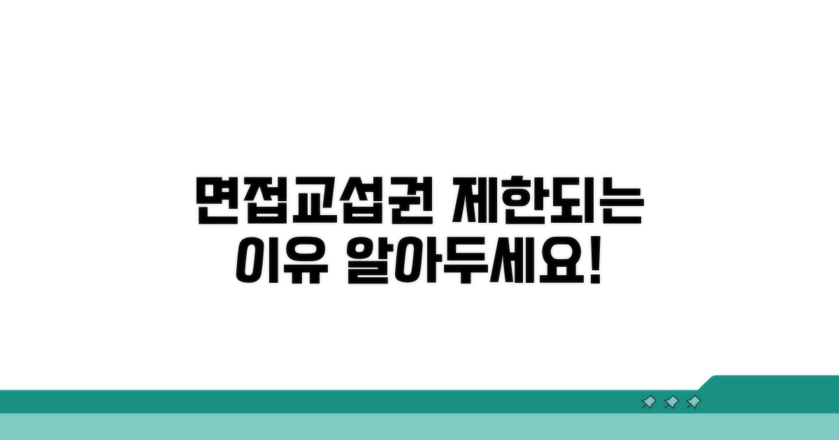 면접교섭권 제한 사유와 조건