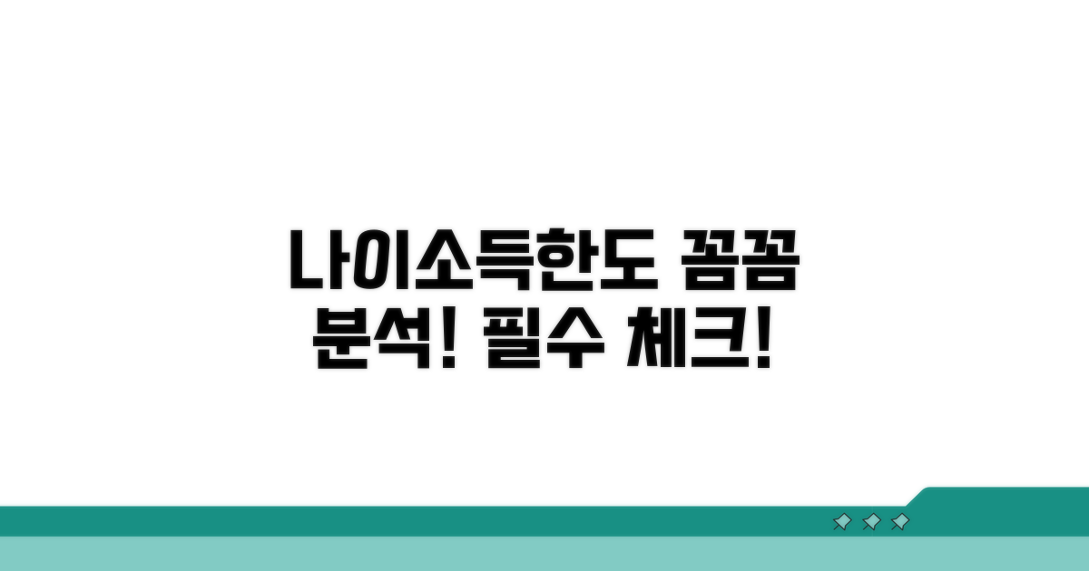 나이, 소득, 한도 상세 분석