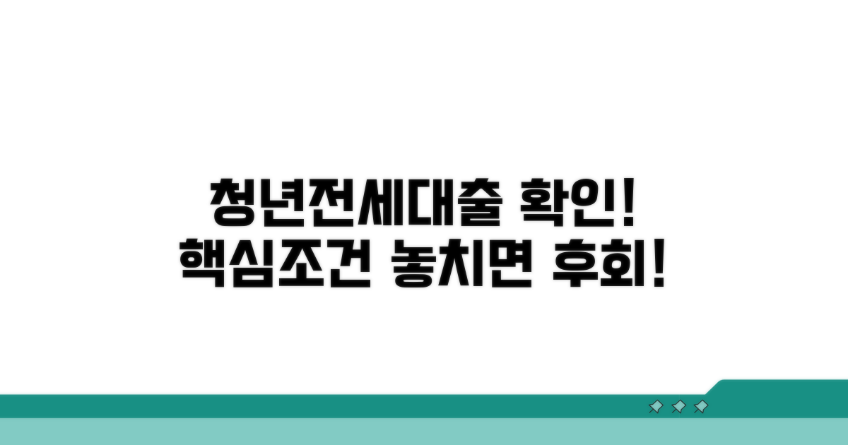 청년전세대출 핵심 자격 조건