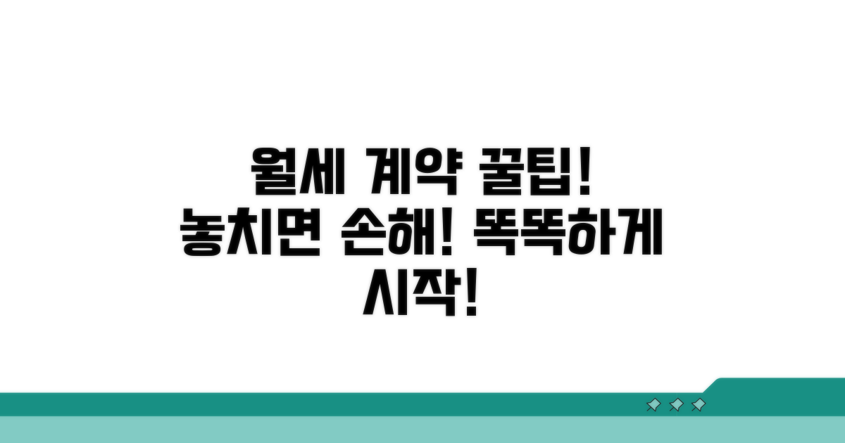 현명한 월세 계약 꿀팁 모음