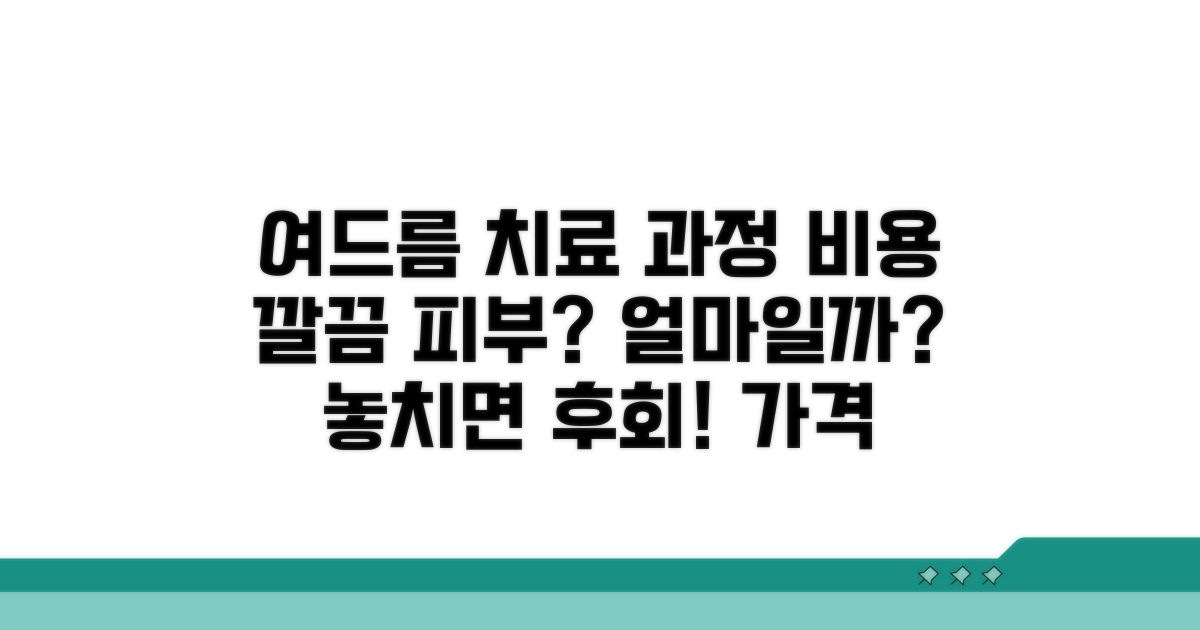 여드름 치료 과정과 예상 비용