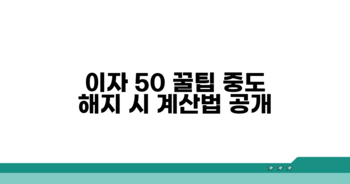 중도 해지 시 이자 50% 계산법